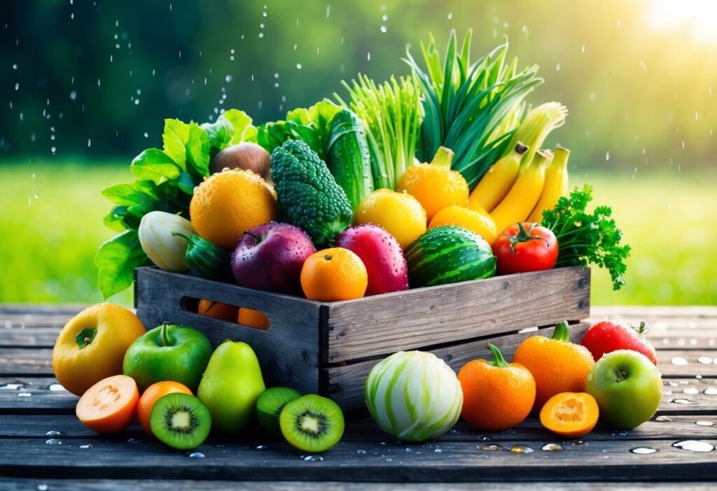 makanan organik segar
